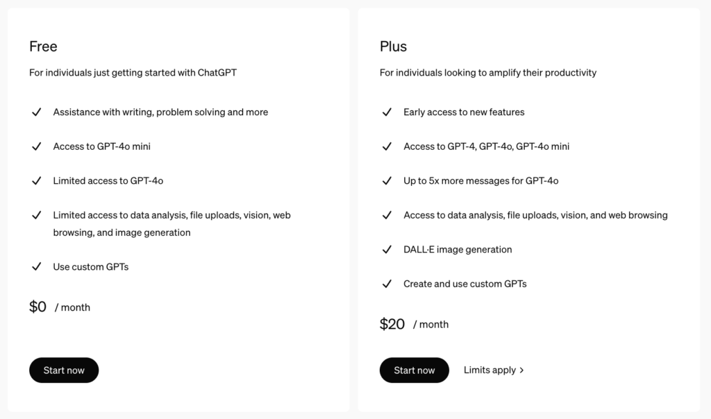 ChatGPT Pricing